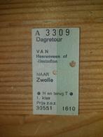 Kartonnen treinkaartje 9-12-1980 met stempels en knipgaten, Verzamelen, Spoorwegen en Tramwegen, Ophalen of Verzenden, Zo goed als nieuw
