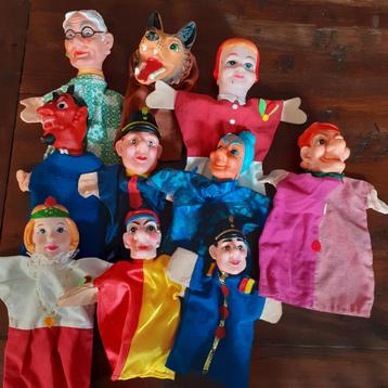 Retro handpoppen poppenkastpoppen ( G ) beschikbaar voor biedingen