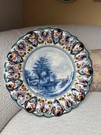 Delfts Blauw Wandbord 'In’t Moors Hooft' - 40cm Handgeschild, Antiek en Kunst, Ophalen