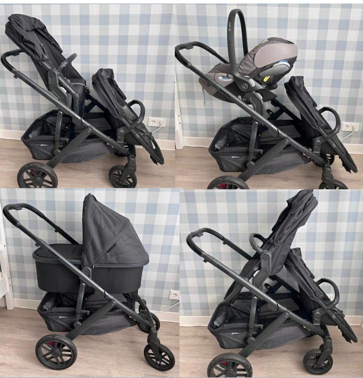 Kinderwagen Uppababy Vista + Cybex Autostoel heel goedestaat, Kinderen en Baby's, Kinderwagens en Combinaties, Zo goed als nieuw