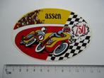 sticker TT ASSEN motorrace retro motor race 750, Verzamelen, Stickers, Overige typen, Zo goed als nieuw, Verzenden