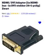 HDMI / DVI Adapter [1x HDMI-bus - 1x DVI-stekker 24+1-polig], Computers en Software, Overige Computers en Software, Nieuw, Ophalen of Verzenden