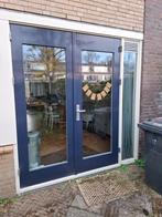 Openslaande deuren, hardhout, Doe-het-zelf en Verbouw, Ophalen, Gebruikt, 120 cm of meer, 215 cm of meer