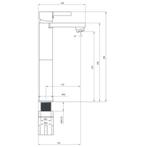 Luxe wastafelkraan, chroom, eenknopsbediening SKWH-02 Floks, Verzenden, Nieuw, Chroom, Kraan