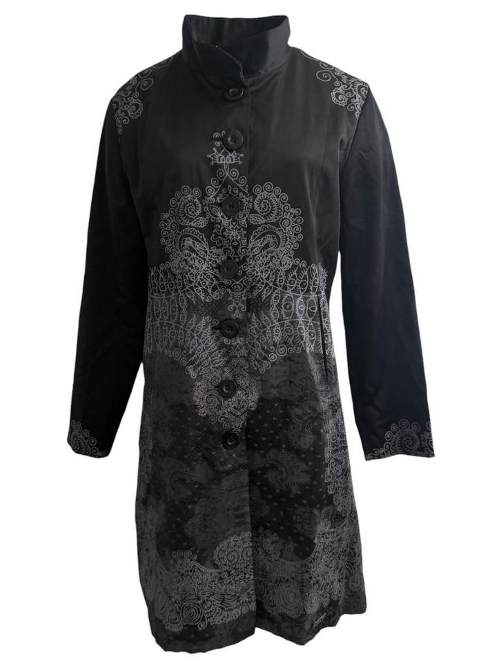 Desigual jas L, Kleding | Dames, Jassen | Zomer, Zo goed als nieuw, Maat 42/44 (L), Zwart, Ophalen of Verzenden