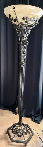 Art Deco Vloerlamp Edgar Brandt Stijl Smeedijzer, Ophalen, Gebruikt, Edgar Brandt, Metaal