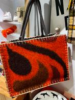 Vintage wollen zitmat shopper strandtas  tas boodschappentas, Ophalen of Verzenden