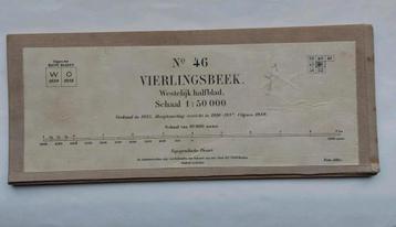 46W/ Stafkaart uit 1939 Vierlingsbeek Goesbeek Boxmeer Cuijk beschikbaar voor biedingen