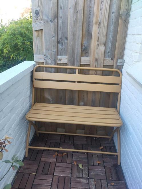 Opklapbare tuinbank van Sklum (90,5 cm breed), Tuin en Terras, Tuinbanken, Gebruikt, Metaal, Ophalen