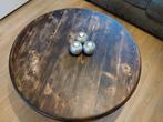 Mooie, stevige eiken salontafel diameter = 1 meter, Ophalen, Gebruikt, Minder dan 50 cm, 100 tot 150 cm