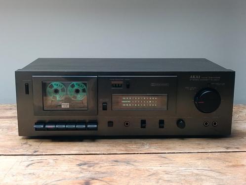 Vintage Akai CS-M02 (warm wit led, nieuw display, serviced)., Audio, Tv en Foto, Cassettedecks, Enkel, Akai, Tape counter, Ophalen of Verzenden