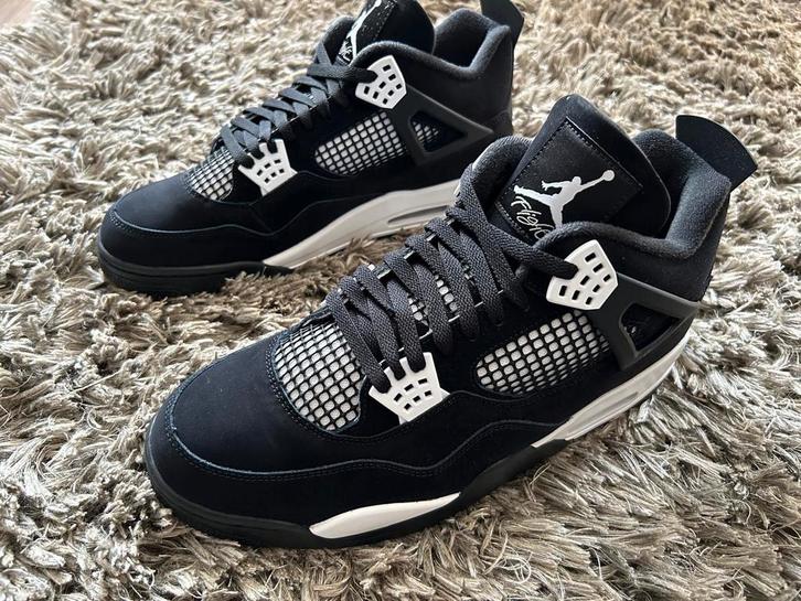 Jordan 4 Retro 'White Thunder, Kleding | Heren, Schoenen, Nieuw, Sneakers of Gympen, Zwart, Ophalen of Verzenden