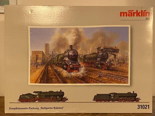 Marklin 31021, Set stoomlocomotief "Station Stuttgart"., Hobby en Vrije tijd, Modeltreinen | H0, Nieuw, Treinset, Wisselstroom