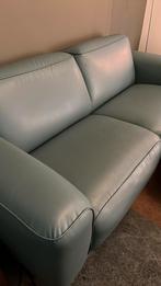 Leuke kleine bank met twee grote hockers, Huis en Inrichting, Banken | Voetenbanken en Poefen, Ophalen, Gebruikt, Rechthoekig