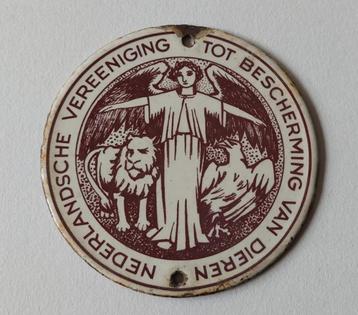 Emaille bordje Vereniging Tot Bescherming Van dieren beschikbaar voor biedingen