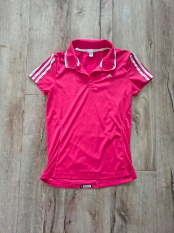 Mooi roze sportshirt van Adidas, Climacool polo dames, 38. beschikbaar voor biedingen