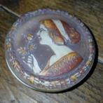 Antiek Porseleinen Zalfpotje met Dame, Ophalen of Verzenden