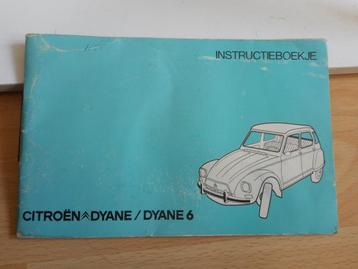 Instructieboekje Citroen Dyane / Dyane 6 beschikbaar voor biedingen