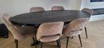 Mangohout eettafel ovaal zwart, Huis en Inrichting, Tafels | Eettafels, Ophalen, 100 tot 150 cm, 200 cm of meer, Ovaal