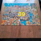 Puzzel 1000 stukjes =missen 2 stukjes= Amsterdam king day, Ophalen of Verzenden, 500 t/m 1500 stukjes, Gebruikt