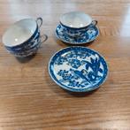 Japanse Meiji blauw wit transferware porseleinen kop en scho, Antiek en Kunst, Antiek | Porselein, Ophalen of Verzenden