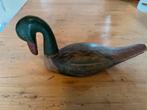Vintage sierlijke houten eend., Ophalen of Verzenden