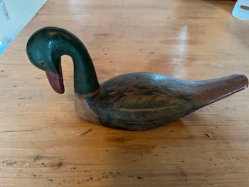 Vintage sierlijke houten eend. beschikbaar voor biedingen