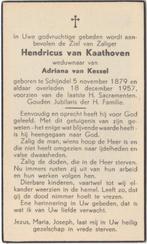 Hendricus van Kaathoven 1879 Schijndel + 1957 Schijndel, 78, Verzenden