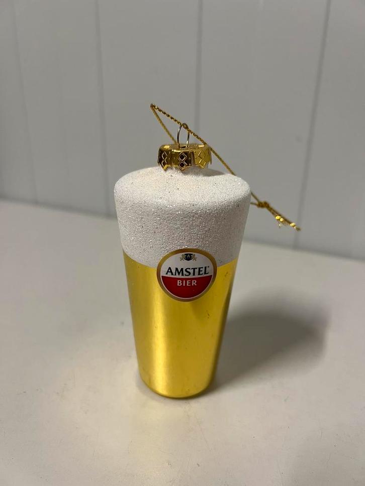 Te Koop : Kerst Kerstbal Amstel Bier Glas Verzamel Item, Verzamelen, Biermerken, Zo goed als nieuw, Amstel, Ophalen of Verzenden