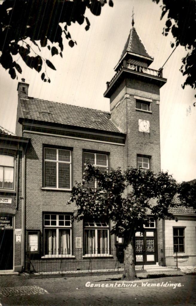 Gemeentehuis- Wemeldinge, Verzamelen, Ansichtkaarten | Nederland, Gelopen, Zeeland, 1960 tot 1980, Ophalen of Verzenden