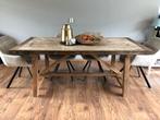 Robuust Eiken eettafels en salontafel, Huis en Inrichting, Tafels | Eettafels, Ophalen, Gebruikt, Eikenhout, 50 tot 100 cm