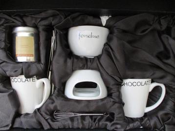 Chocolade fondue set, nieuw in doos