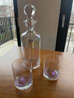 karaf whiskey drank glazenset regenboog glas gekleurd, Verzamelen, Glas en Borrelglaasjes, Overige typen, Ophalen of Verzenden