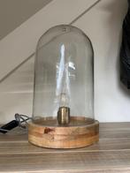 Tafellamp stolp. Doorsnede 20 cm., Ophalen, Zo goed als nieuw, Glas, Minder dan 50 cm