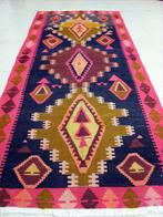 Perzisch tapijt Kazak kelim 350x142/Vloerkleed/kilim/Oosters, 200 cm of meer, Blauw, 100 tot 150 cm, Rechthoekig