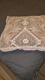 Decoratief kelim  Kussen - Beige/roze 45x45, Ophalen of Verzenden, Gebruikt, Beige, Vierkant