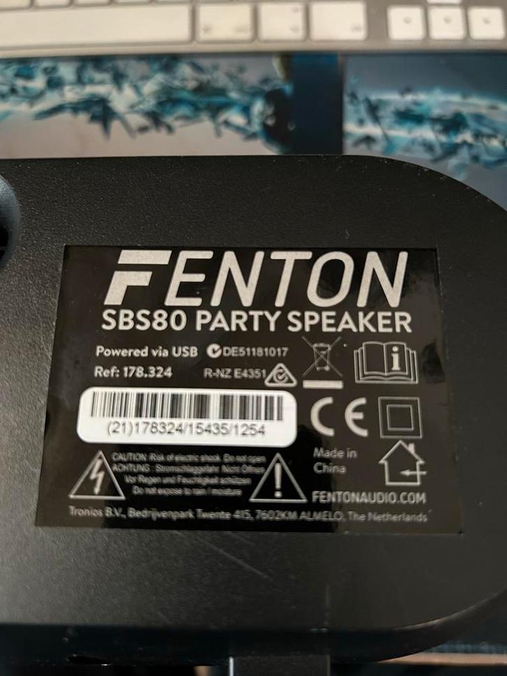Fenton SBS80 Party Speaker - Draagbare Bluetooth Speaker, Watersport en Boten, Navigatiemiddelen en Scheepselektronica, Gebruikt