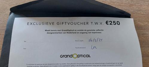 GIFT VOUCHER  €250 GRANDOPTICAL, Sieraden, Tassen en Uiterlijk, Zonnebrillen en Brillen | Dames, Zo goed als nieuw, Bril, Overige merken