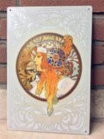 ALPHONSE MUCHA Byzantine Blonde Metalen Wandbord, Huis en Inrichting, Verzenden, Nieuw