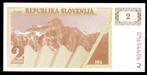 Bankbiljet - Slovenië 2 Tolar 1990 - UNC, Ophalen of Verzenden, Los biljet