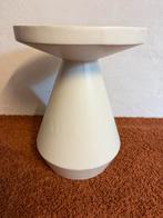 Bijzettafeltje rond wit metaal nieuw interieur 34 cm breed, Ophalen, Minder dan 45 cm, Minder dan 55 cm, Metaal of Aluminium