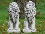 Set Leeuwen - Links en Rechts - Steen, Tuin en Terras, Ophalen of Verzenden, Steen, Dierenbeeld