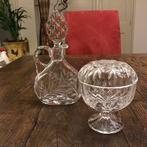 Glazen Karaf & Suikerpot Set, Ophalen of Verzenden