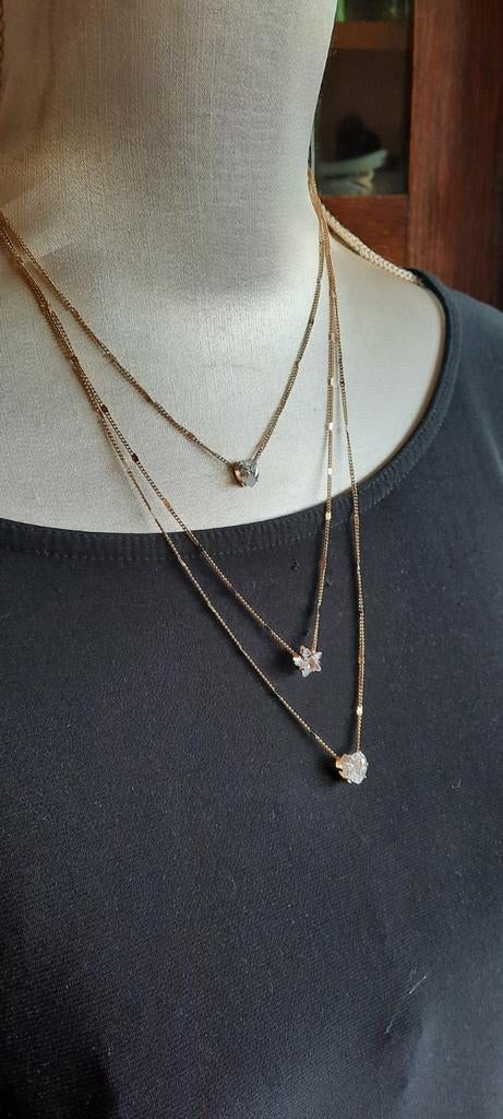 Vintage  ketting  met Swarovski kristal, Sieraden, Tassen en Uiterlijk, Antieke sieraden, Ophalen of Verzenden, Overige materialen