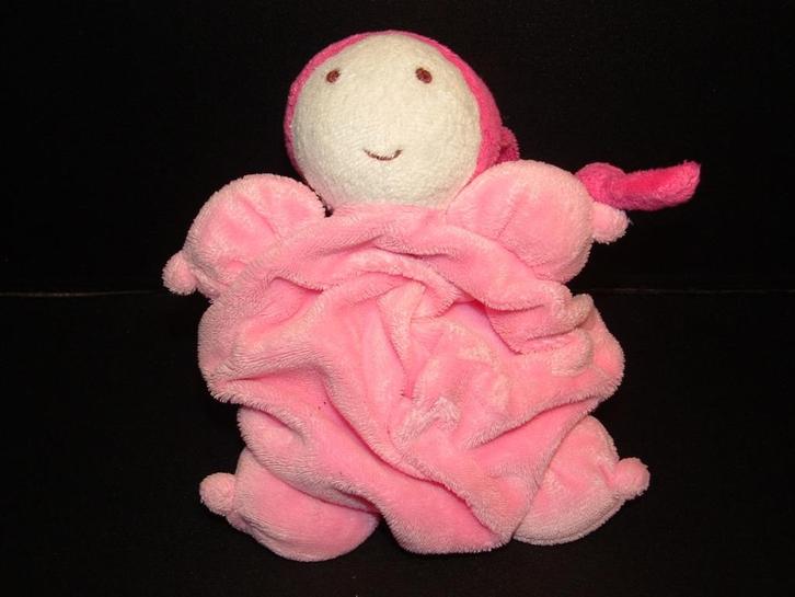 DIFRAX TUT POPJE SOFT KNUFFELDOEK VELOURS ROZE GESCHULPT, Kinderen en Baby's, Speelgoed | Knuffels en Pluche, Nieuw, Overige typen