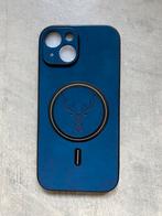 PU leren iphone 15 hoesje - luxe en stevig - blauw, Verzenden, Nieuw, IPhone 14, Hoesje of Tasje