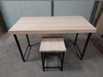 Eiken bureau met kruk, Ophalen, Nieuw, Bureau