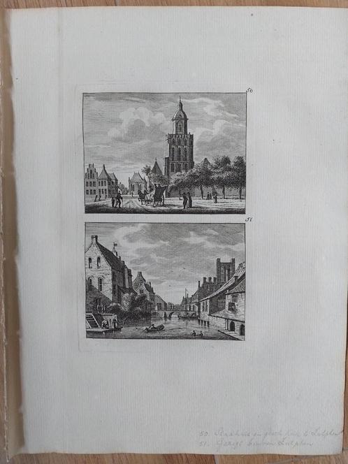 50-51 / Zutphen - Unieke " Avant le Lettre " uitgave!, Antiek en Kunst, Kunst | Etsen en Gravures, Ophalen of Verzenden