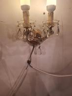 2 oude wandlampjes met kristal, barok p/st 29.95, Huis en Inrichting, Lampen | Wandlampen, Heikant 21 Kaatsheuvel, Belle Vieille Brocante