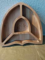 Leffe houten borrelschaal met 4 vakken, Ophalen of Verzenden, Zo goed als nieuw, Overige typen, Overige merken